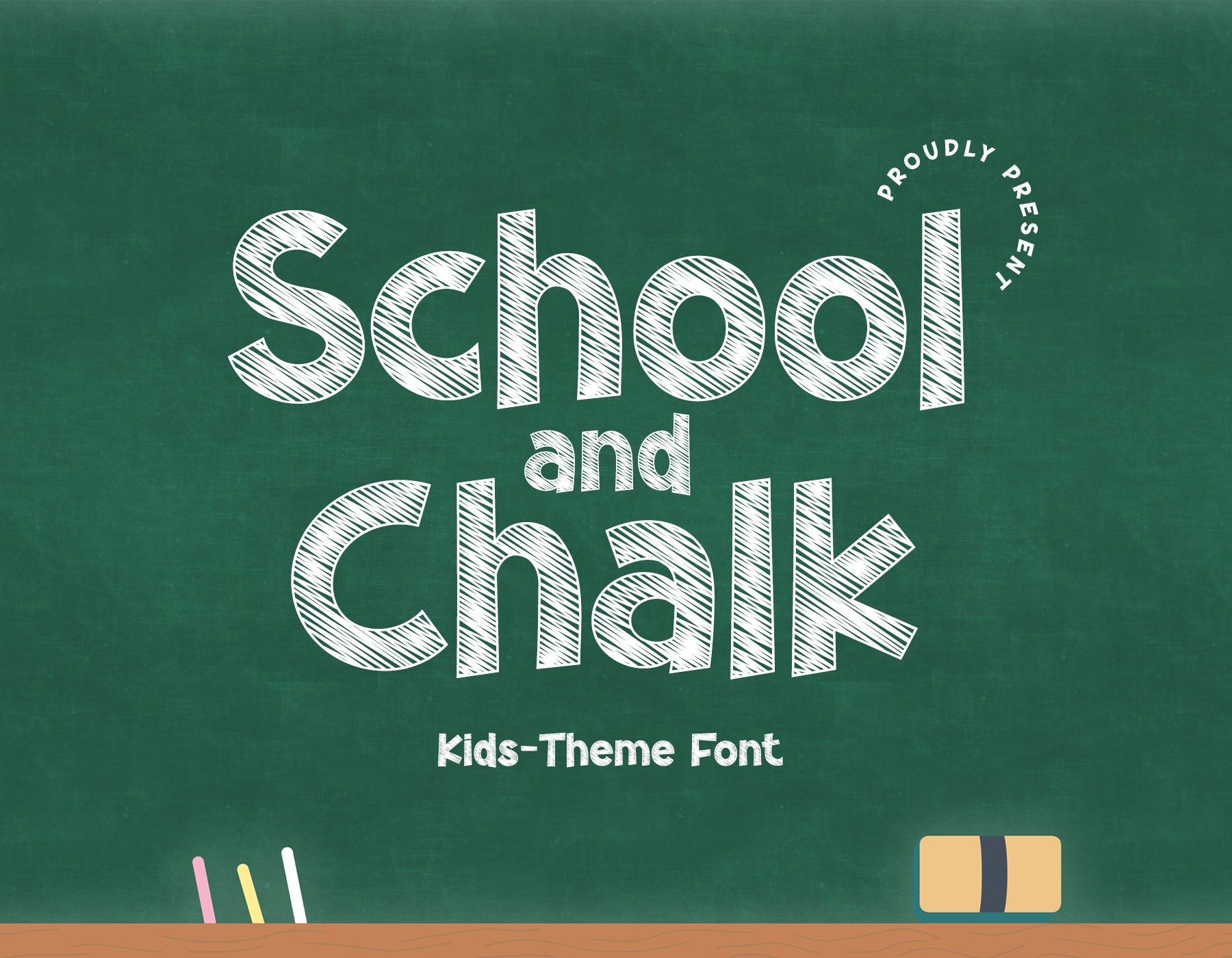 School and Chalk Font, Sketch Font, Display Font, School Font, Kids ...