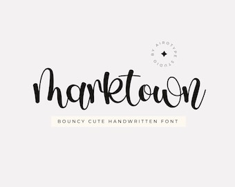 Marktown Font, Script Font, Handwritten Font, Handwriting Font, Cursive Font, Calligraphy Font, Simple Font, Signature Font, Cricut Font