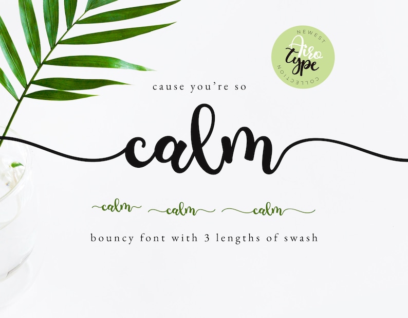 Calm Font, Handwritten Font, Script Font, Calligraphy Font, Cursive ...