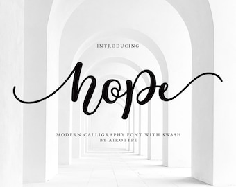 Hope Font, Handwritten Font, Handwriting Font, Script Font, Cursive Font, Swash Font, Tail Font, Calligraphy Font, Wedding Font, Simple Font