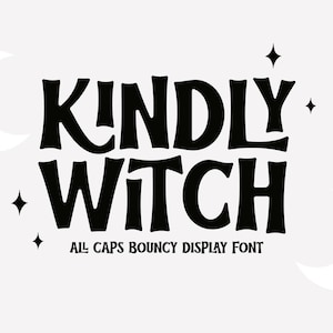 Kindly Witch Font, Spooky Font, Halloween Font, Serif Font, Retro Font, Horror Font, Display Font, Ghost Font, Ligatures Font, All Caps Font