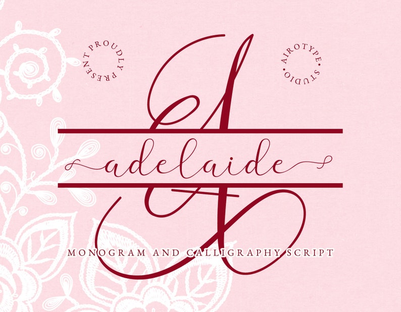 Adelaide Font, Script Font, Wedding Font, Monogram Font, Swash Font ...