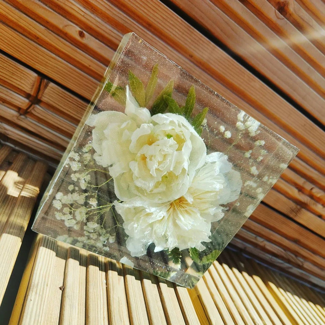 Custom Flower Resin Art Etsy