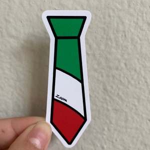 Bob’s Burgers Waterproof Sticker | Jimmy Pesto Italian Tie “Zoom” Sticker | Laptop and Water Bottle Sticker