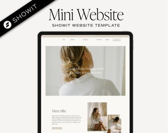 Showit Template, Landing Page, Showit Website Template for Coaches, Showit Mini Website Template, Showit Sections