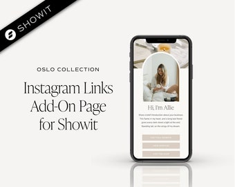 Plantilla de enlaces de Instagram Showit, complemento Showit, enlace Showit en plantilla de biografía, plantilla de enlaces de Instagram, plantilla Showit Linktree
