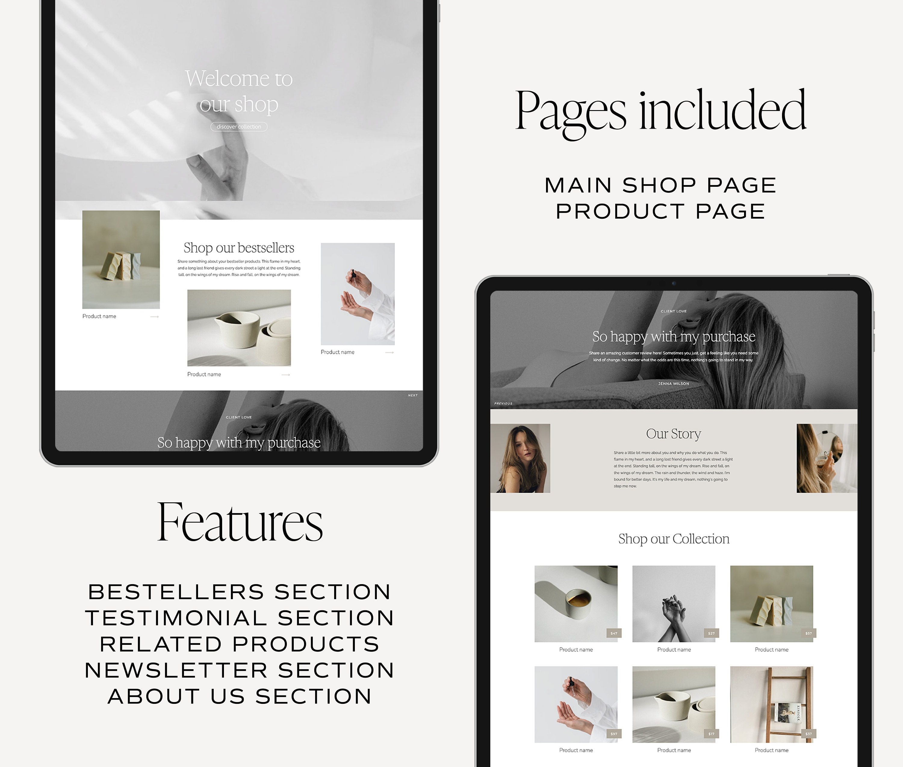 Showit Shop Template Showit Add On Page Showit Website Template With Showit Shop Template Showit Add On Page Showit Website Template With