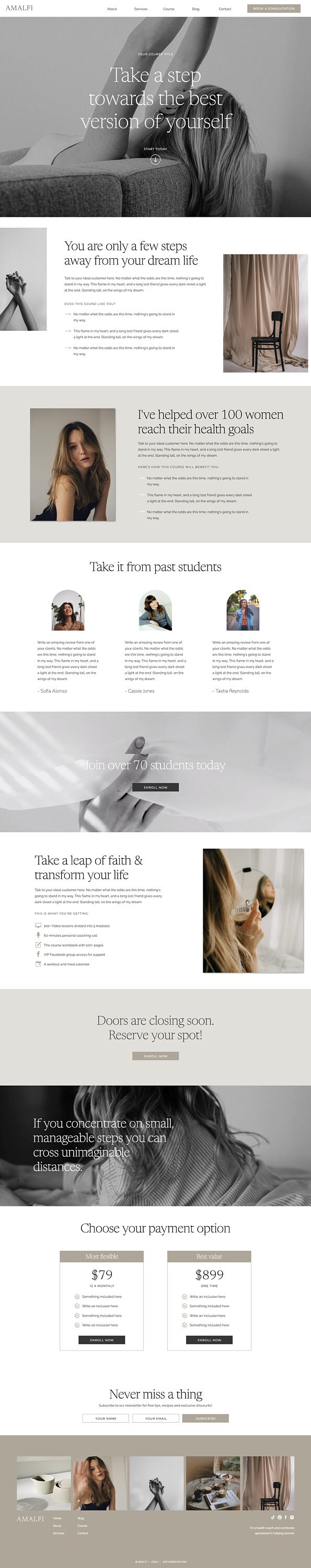 Showit Template Showit Template for Coaches Showit Website With Sales Showit Template Showit Template for Coaches Showit Website With Sales