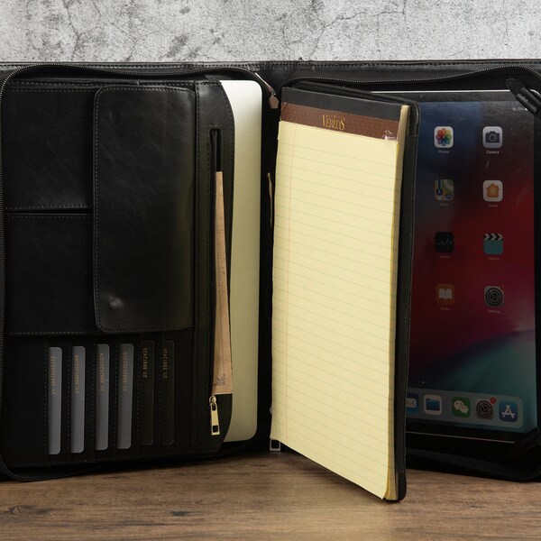 Leather Padfolio Etsy