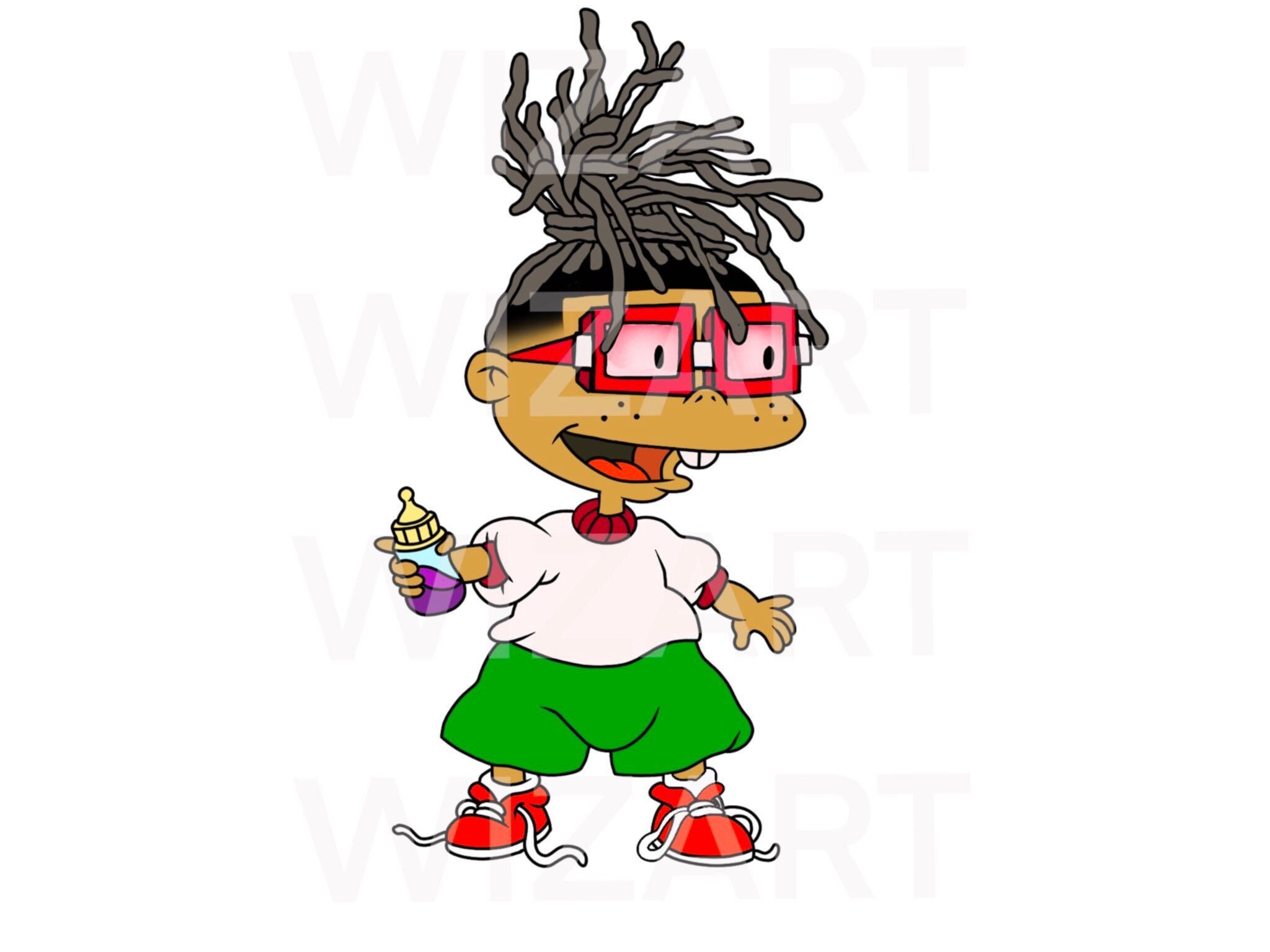Chuckie Finster African American Rugrats PNG SVG File Instant | Etsy Hong Kong