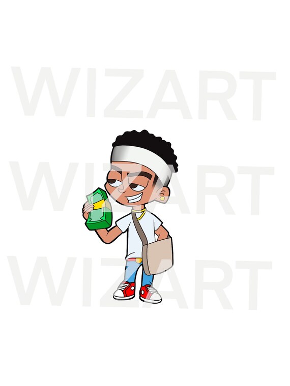 Cartoon Hood Pdf SVG Png Cartoon Black Boy Project Baby Etsy Australia