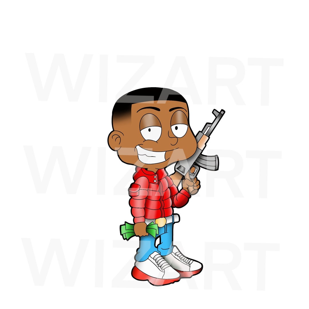 Cartoon Hood Pdf SVG Png Cartoon Black Boy Project Baby Etsy