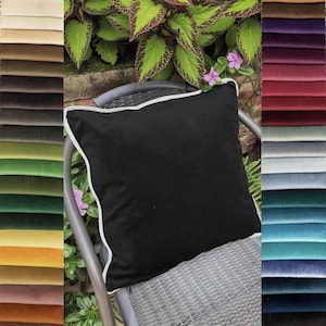 Custom Velvet Pillow Cover: Round, Square, Bolster - You Pick Color & Size