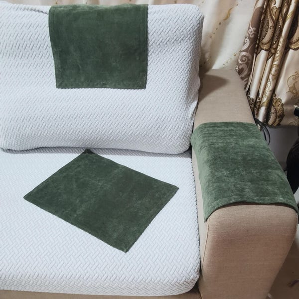 Custom Armrest Covers (Set of 3): Sofa & Chair Protectors