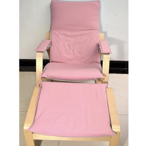 Tailor Made New Design Slip Cover over original seat pad for Ikea Poang Chair Arm Head Pad extra padding added movable easy take on off