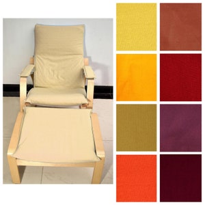 Tailor Made New Design Slip Cover over original seat pad for Ikea Poang Chair Arm Head Pad extra padding added movable easy take on off