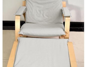 IKEA Poangチェア用コットンキャンバススリップカバー（パッド付き