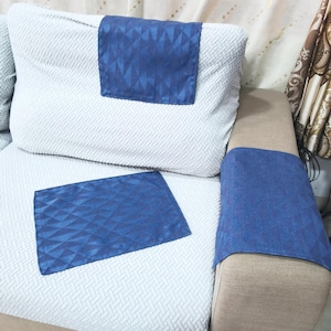 Set of 3 pieces (custom size) Fade Resistant Armrests covers for furniture sofas loveseat slipcover protectors recliners chairs sofas