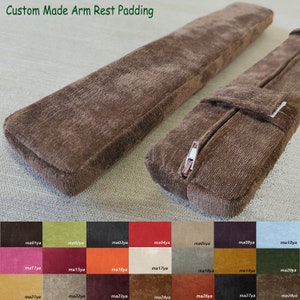 Tailor Made One Pair arm rest padding Chenille 2cm thick padding washable movable velcro ties for Any Metal Wooden Love Seat Chair Poang zdjęcie 1