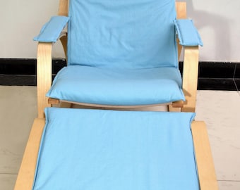 IKEA Poangチェア用コットンキャンバススリップカバー（パッド付き