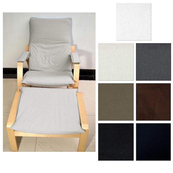 Tailor Made New Design Slip Cover over original seat pad for Ikea Poang Chair Arm Head Pad extra padding added movable easy take on off