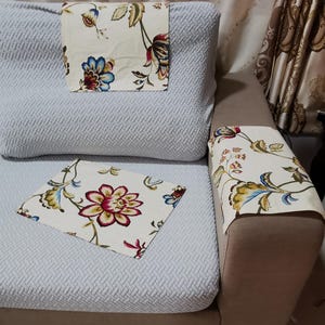 Set of 3 pieces (custom size) Armrests covers for furniture sofas loveseat slipcover protectors recliners chairs sofas home decoration