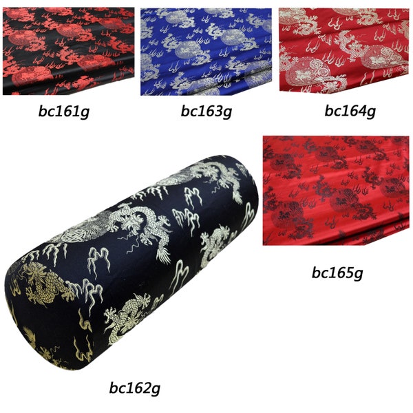 Many Color (Big Fire Dragon) Custom Size Long Round shape Bolster cover cylinder tube pillow case Oriental Chinese Japan Kimo Brocade Silk-y