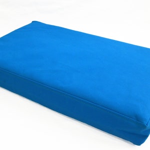 OP MAAT GEMAAKT om waterdicht zeildoek aangepaste terrashoezen binnen buiten tuin vervanging vierkante vorm kussenhoes #PL09 Teal Blue te bestellen