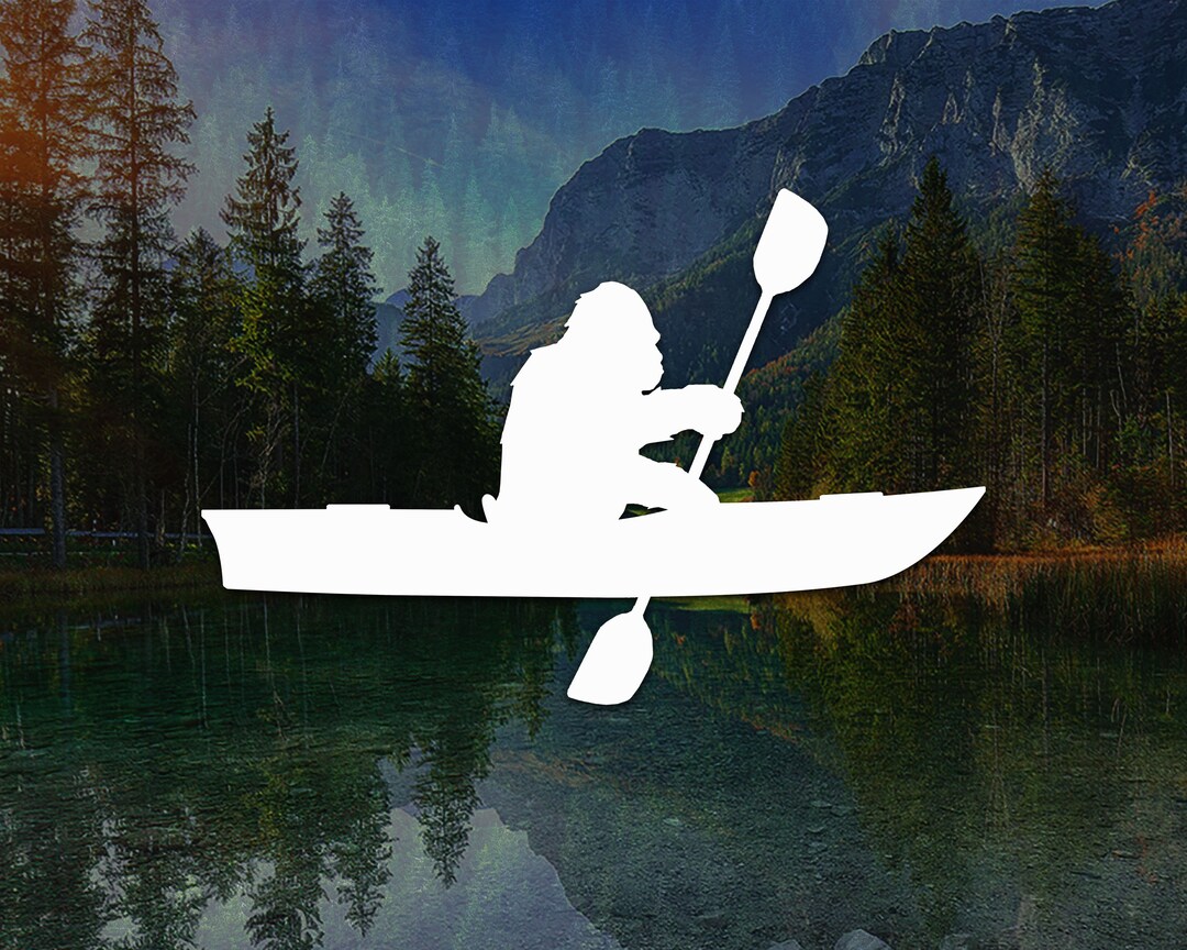 Kayak Sasquatch Vinyl Sticker Decal Bigfoot Die Cut Sticker - Etsy