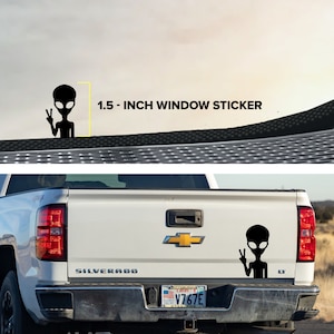 Alien Peace Sign Vinyl Sticker Decal Windshield Window, Easter Egg, RV, Truck, SUV