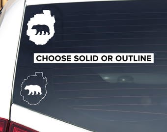 Bear ADK Park Adirondack Sticker, ADK Mountain Sticker, Adirondacks Vinyl Die-Cut Decal