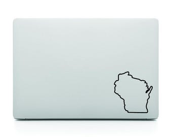 Wisconsin Outline State WI Sticker Decal Vinyl Car, Window, Mirror, Water Bottle, Laptop, RV, Truck, SUV
