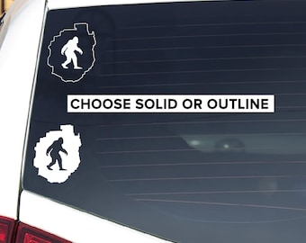 ADK Park Sasquatch Bigfoot Sticker, Adirondacks Sticker, ADK Mountain Sticker, Adirondacks Vinyl Die-Cut Decal, Mountain Decal