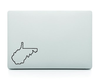 West Virginia Outline State WV Sticker Decal Vinyl Car, Window, Mirror, Water Bottle, Laptop, RV, Truck, SUV