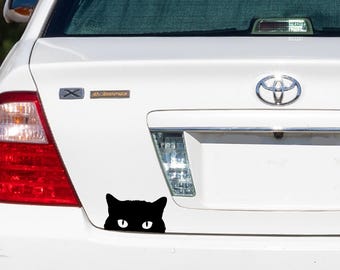 Spähende Katze Aufkleber Vinyl-Aufkleber Auto, Fenster, Wasserflasche, Laptop, LKW, LKW