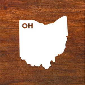 Ohio State OH Sticker Decal Vinyl Car, Window, Mirror, Water Bottle, Laptop, RV, Truck, SUV