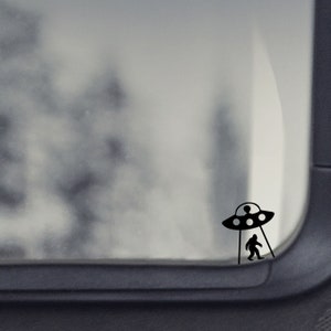 Bigfoot Sasquatch Alien UFO Vinyl Sticker Decal