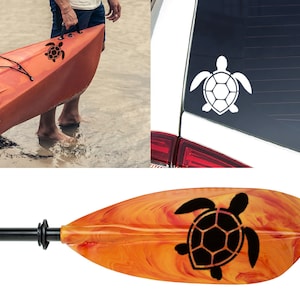 Turtle Kayak Decal Vinyl Sticker, Paddle Decal Sticker Car, Window, Water Bottle, Laptop, RV, Truck, SUV