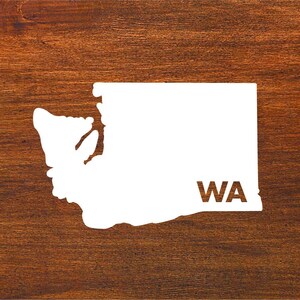 Washington State WA Sticker Decal Vinyl Car, Window, Mirror, Water Bottle, Laptop, RV, Truck, SUV