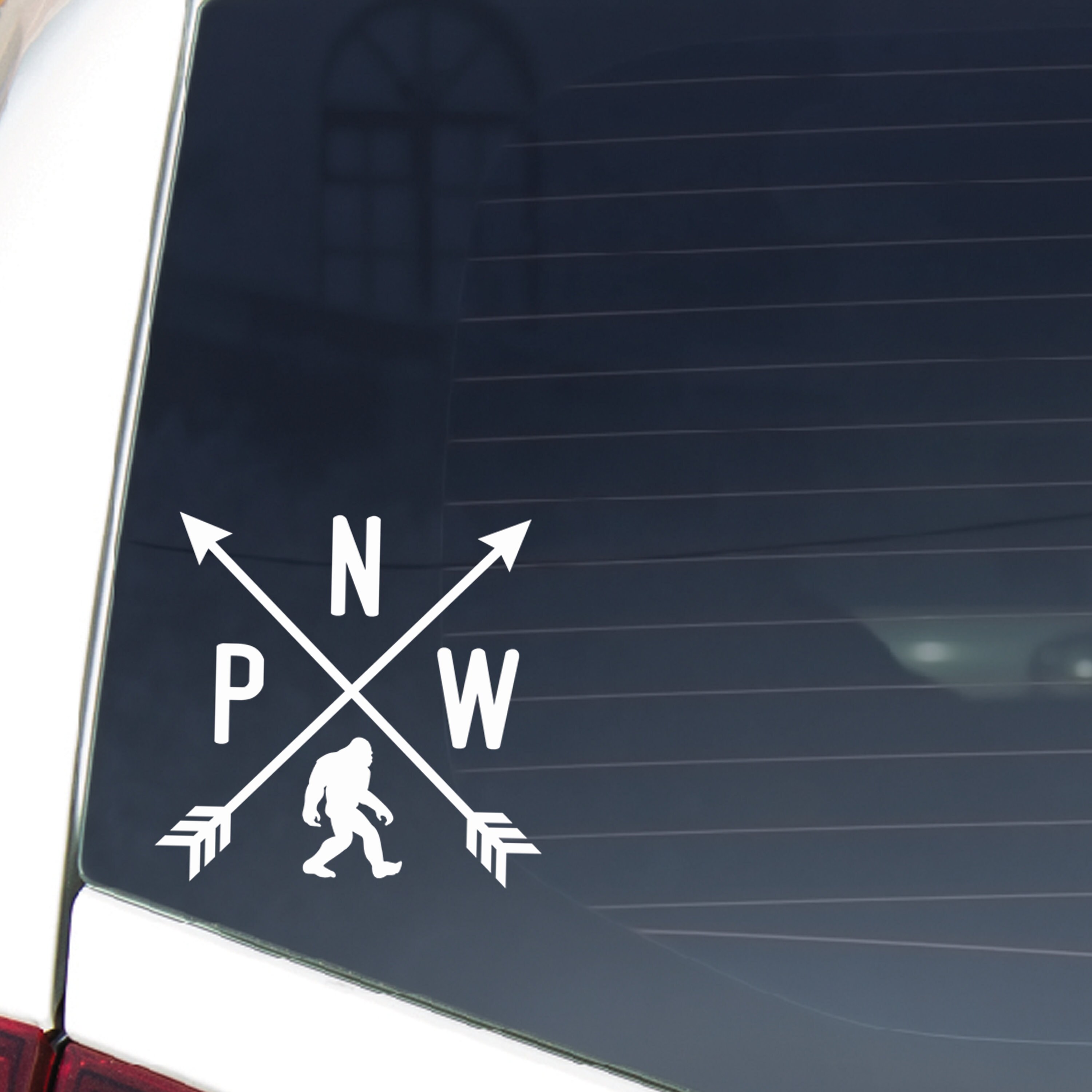 PNW Bigfoot Vinyl Die Cut Decal, Pacific Northwest Sasquatch Vinyl ...