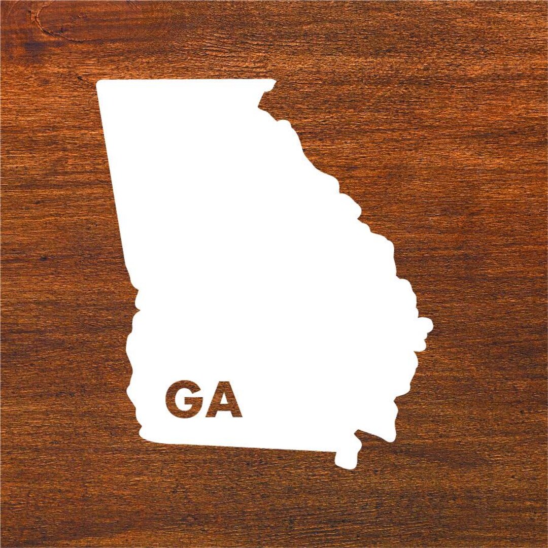Ga Sticker Georgia State GA Sticker Decal Vinyl Car, Window, Mirror, Water Bottle ...