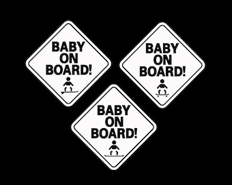Baby aan boord-sticker, autoraamsticker, bumpersticker, surfplank, snowboard, skateboard