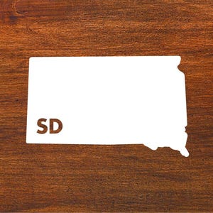 South Dakota State SD Sticker Decal Vinyl Car, Window, Mirror, Water Bottle, Laptop, RV, Truck, SUV