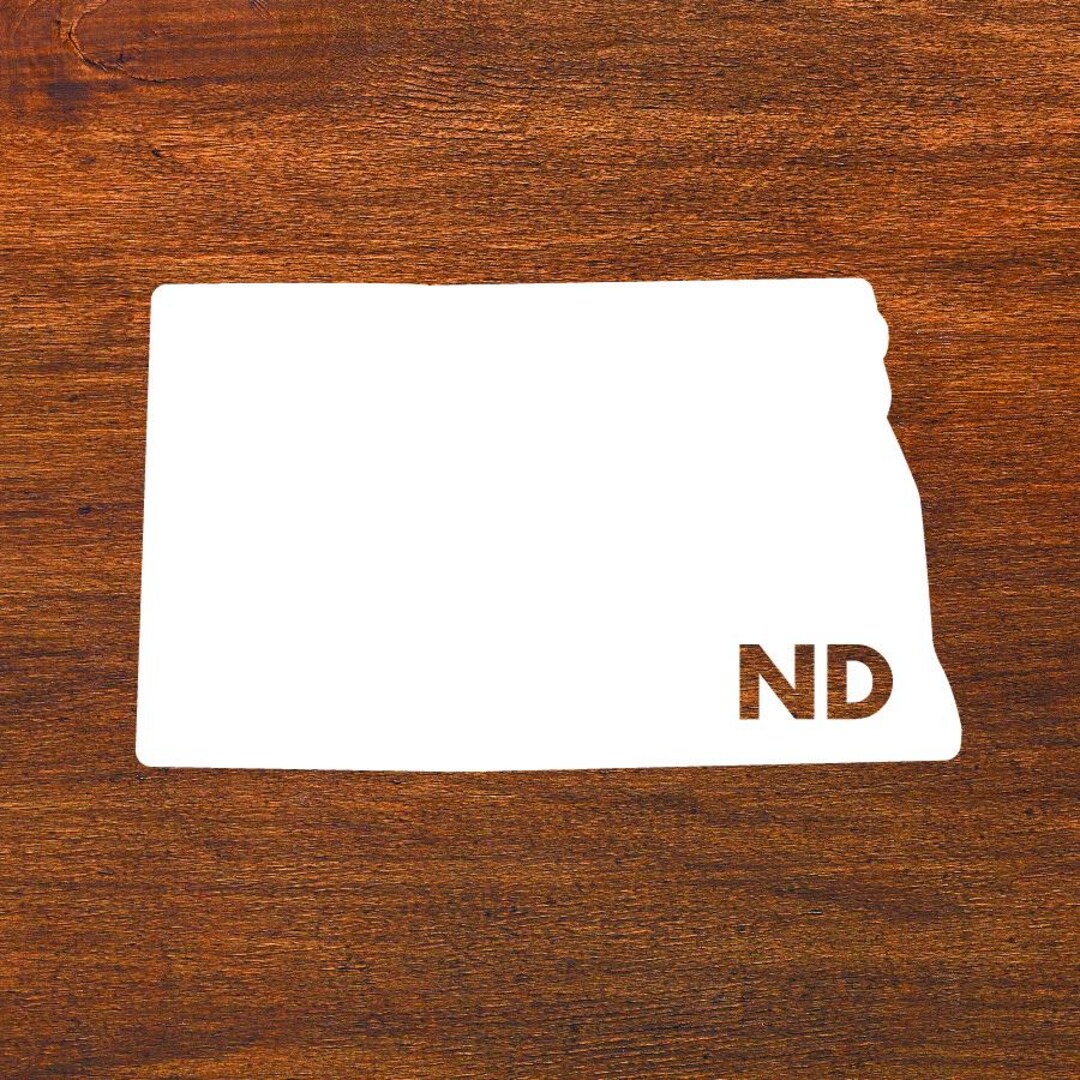 North Dakota State ND Sticker Decal Vinyl Car, Window, Mirror, Water ...