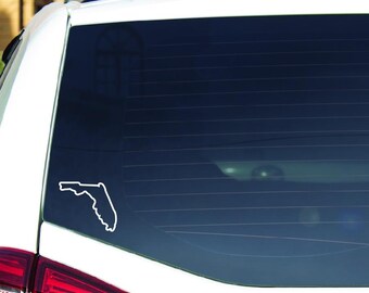 Florida Outline State FL Sticker Decal Vinyl Car, Window, Mirror, Water Bottle, Laptop, RV, Truck, SUV