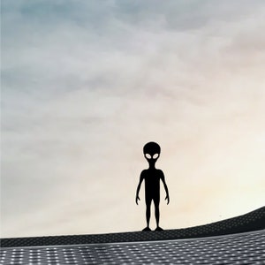 Alien Vinyl Sticker Decal Small 1.5 Inch Window Sticker