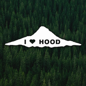 Mt. Hood Oregon Vinyl Sticker Decal Car, Window, Water Bottle, Laptop, Mountain I Love Mt. Hood