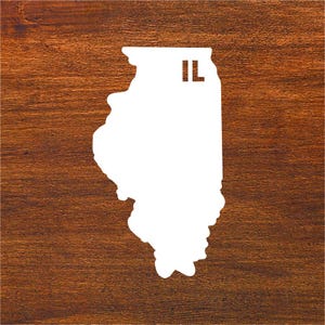 Illinois State IL Adesivo Decalque Vinil Carro, Janela, Espelho, Garrafa de Água, Laptop, RV, Caminhão, SUV