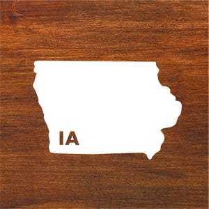 Iowa State IA Sticker Decal Vinyl Car, Window, Mirror, Water Bottle, Laptop, RV, Truck, SUV