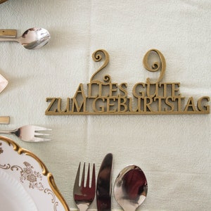 Alles Gute zum Geburtstag Schriftzug - Individuell mit Zahlen - 3D-Druck Geburtstagsdeko
